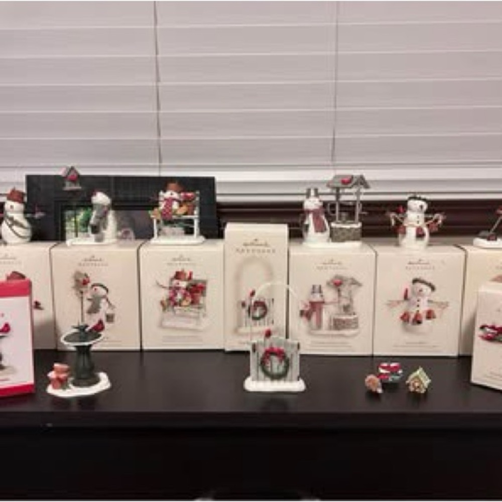 Hallmark Winter Garden Snowman Figurine Collection